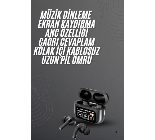 Yeni Nesil Pro Ekranlı Bluetooth Kulaklık 5.0 Bluetooth