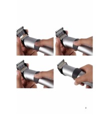 Yeni Nesil Profesyonel Şarjlı Saç Sakal Tıraş Makinesi Ayarlanabilir 4 Taraklı