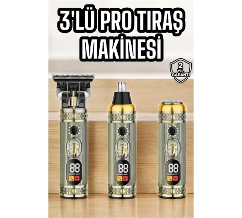 Yeni Nesil Tıraş Makinesi Pro 3 Başlıklı Dijital Göstergeli