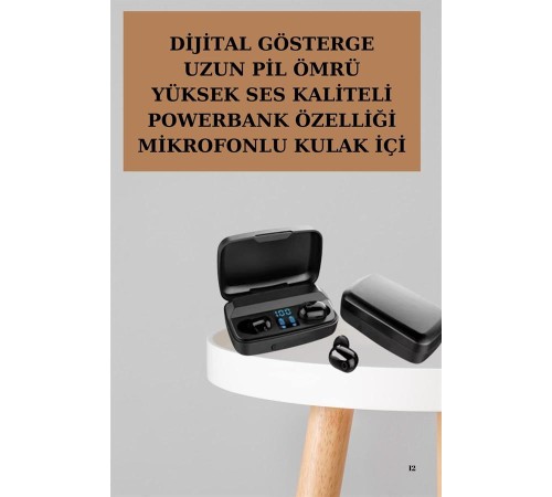 Yeni Nesil TWS Kablosuz Kulaklık Güçlü Batarya Yüksek Kalite Bluetooth 5.0 ANC Özelliği