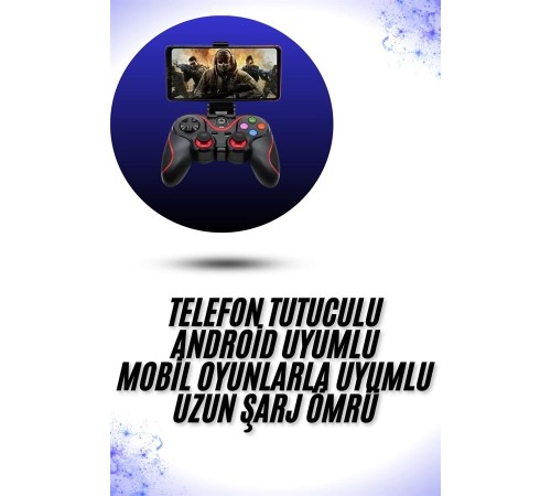 Yeni Nesil X3 Gamepad Android Uyumlu Telefon Tutucu Özellikli Joystick