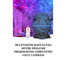 Yumurta Şeklinde Su Dalgalı Bluetooth Speaker Lamba Renkli Şarjlı