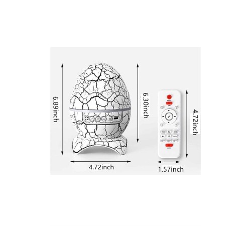 Yumurta Şeklinde Su Dalgalı Bluetooth Speaker Lamba Renkli Şarjlı