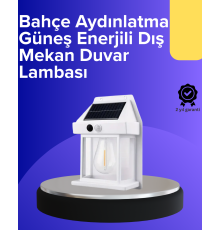 Güneş Enerjili Hareket Sensörlü Duvar Lambası