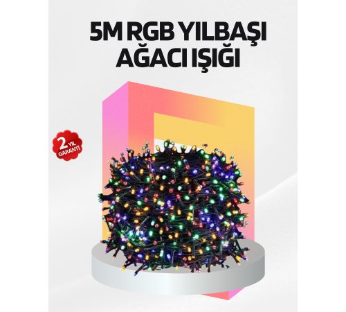 Renkli LED Işık Zinciri 8 Modlu Dekoratif Aydınlatma