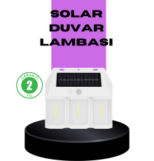3 in 1 Solar Duvar Lambası – IP65 Su Geçirmez, Hareket Sensörlü