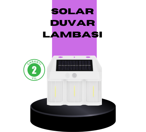 3 in 1 Solar Duvar Lambası – IP65 Su Geçirmez, Hareket Sensörlü