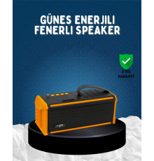 J-IPOX P520 Bluetooth Hoparlör 8W Güçlü Ses Solar Şarj FM Radyo