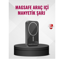 MagSafe Araç Telefon Tutucu 15W Hızlı Şarj Type-C Girişli