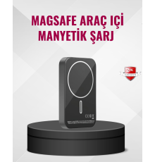 MagSafe Araç Telefon Tutucu 15W Hızlı Şarj Type-C Girişli