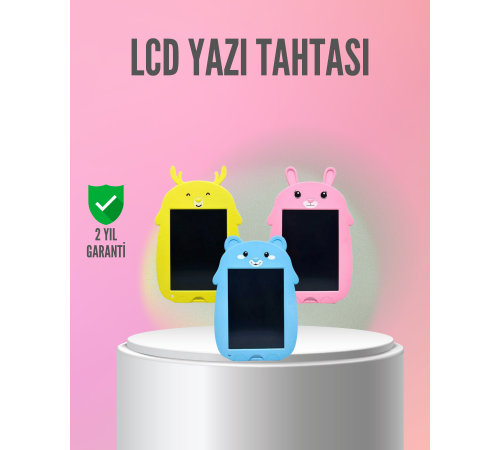 Kağıt Benzeri LCD Yazı Tableti | Tek Tuşla Silme ve Uzun Pil Ömrü