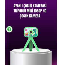 1080P HD Çocuk Vlog Kamerası – Tripod ve Eğitici Oyunlarl