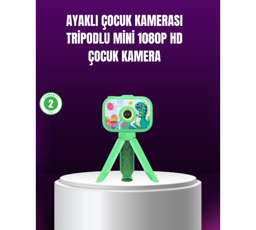 1080P HD Çocuk Vlog Kamerası – Tripod ve Eğitici Oyunlarl
