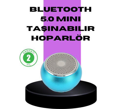 Taşınabilir Mini Bluetooth Hoparlör 9m Menzil Dahili Mikrofon