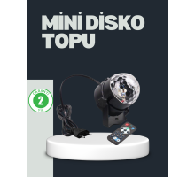 RGB LED Disko Küresi 7 Modlu Uzaktan Kumandalı