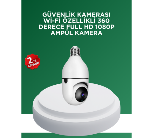 1080P Gece Görüşlü Ampul Güvenlik Kamerası – Kablolu ve Kablosuz Seçenekli