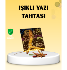 LED Işıklı Akrilik Yazı Tahtası Renkli Kalem Setiyle