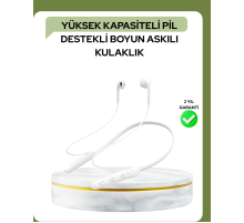 100 Saat Pil Ömrü Boyun Askılı Bluetooth Kablosuz Kulaklık