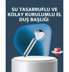 Yüksek Basınçlı 3 Fonksiyonlu Duş Başlığı