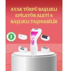 4 Başlıklı Kablosuz Şarjlı Epilasyon Cihazı