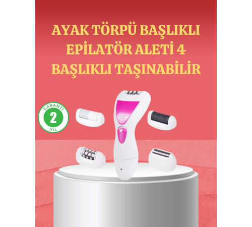 4 Başlıklı Kablosuz Şarjlı Epilasyon Cihazı