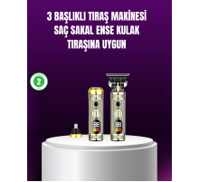 Çok Fonksiyonlu Saç ve Sakal Düzeltici Set – USB Şarjlı