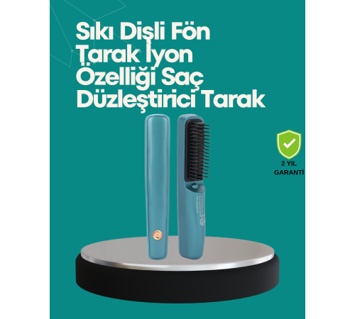 Kablosuz Saç Düzleştirici Tarak – 2600 mAh Şarjlı Model