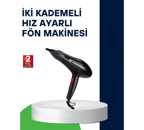 2200W Saç Kurutma Makinesi Soğuk ve Sıcak Üfleme Fonksiyonlu