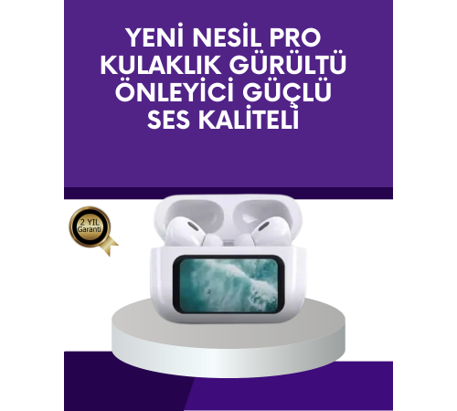 Dokunmatik Ekranlı Bluetooth Kulaklık ANC Gürültü Önleme Suya Dayanıklı