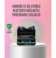 Powerbank Özellikli Bluetooth 5.1 Kulaklık Oyun ve Müzik İçin