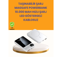 20W PD ve 15W Manyetik Kablosuz Şarj Destekli Taşınabilir Powerbank