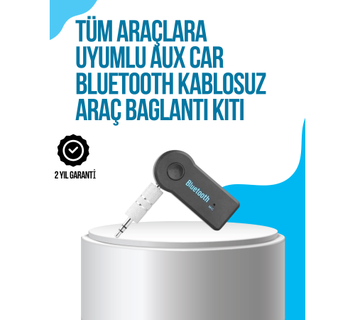 Araç İçi Bluetooth AUX Müzik ve Telefon Görüşmesi Adaptörü