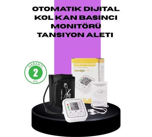 Elektronik Tansiyon Ölçer LCD Dijital Ekranlı