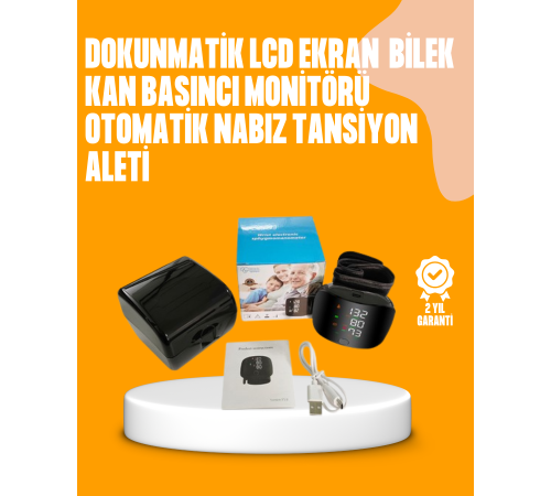 Dijital bilekten tansiyon ölçüm cihazı LCD