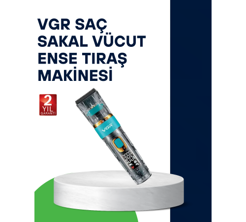 VGR V-695 Profesyonel Saç ve Sakal Kesme Makinesi Şarjlı ve Kablolu Kullanım