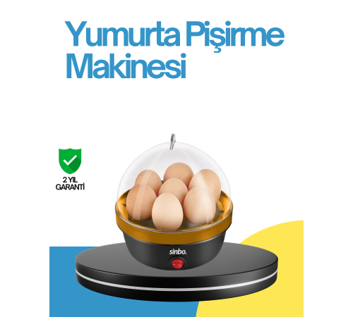 7 Yumurta Kapasiteli Yumurta Pişirme Makinesi Rafadan Orta ve Katı