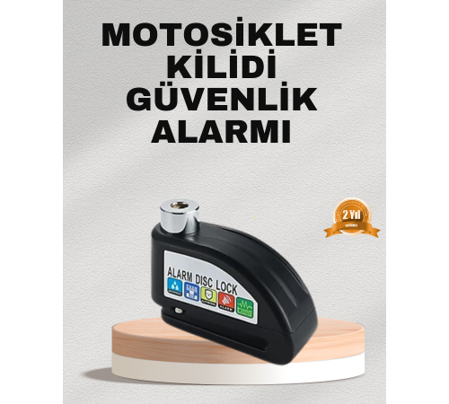 Ekonomik Alarm Disk Kilidi Motosiklet Scooter Bisiklet Güvenlik