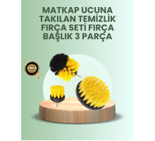 Banyo ve Mutfak İçin Matkap Ucu Temizlik Fırçası 3’lü Set