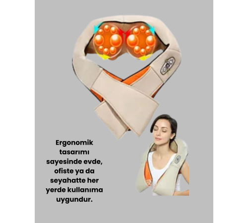 Ovmalı Isıtmalı Masaj Aleti Bel Boyun Omuz İçin Profesyonel Masaj Keyfi Ovmalı Isıtmalı Masaj Aleti Bel Boyun Omuz İçin Profesyonel Masaj Keyfi