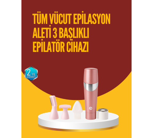 Acısız ve Hassas Tüy Temizleme Cihazı – 3 Başlıklı