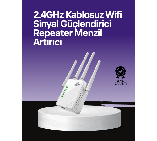 WPS Destekli 2.4GHz + 5GHz WiFi Sinyal Güçlendirici
