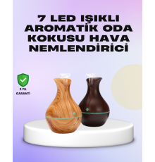 Ultrasonik Ahşap Desenli 130ml Aromaterapi Difüzör ve Hava Nemlendirici