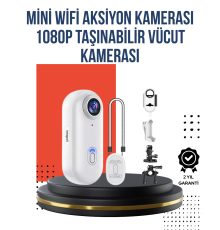 360° Klipsli Manyetik Spor Kamera Yüksek Çözünürlük