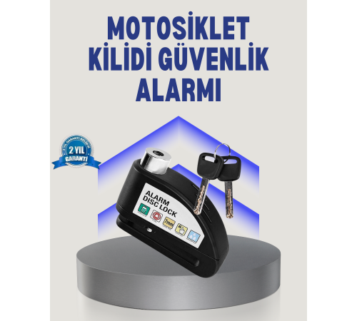 Disk Fren Kilidi Alarmlı Anti Hırsızlık Motosiklet Scooter Bisiklet