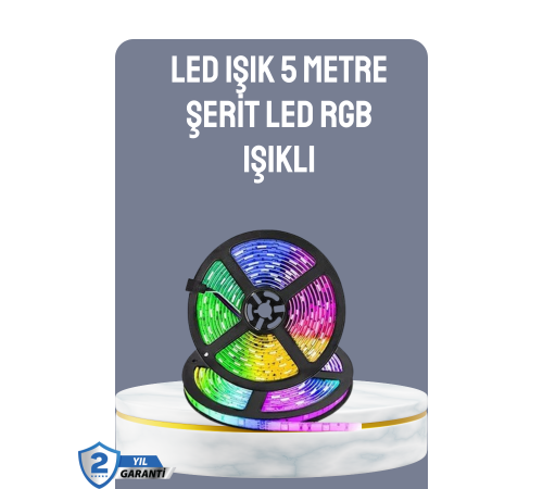 Kumandalı 5 Metre Şerit LED Dekoratif Aydınlatma
