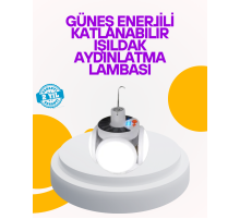 Solar Enerjili Katlanabilir Led Kamp ve Bahçe Lambası