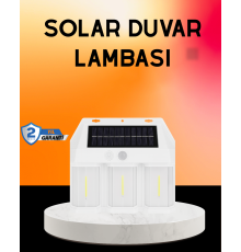 Güneş Enerjili 3 Modlu Duvar Apliği – Bahçe ve Garaj Aydınlatması