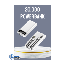 Hızlı Şarj Destekli 20.000mAh Powerbank USB Type-C Lightning LCD