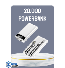 Hızlı Şarj Destekli 20.000mAh Powerbank USB Type-C Lightning LCD