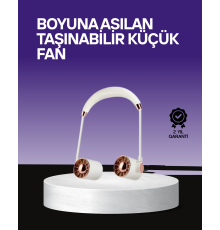 Boyun Askılı Katlanabilir Fan 1000 mAh USB Şarjlı Taşınabilir